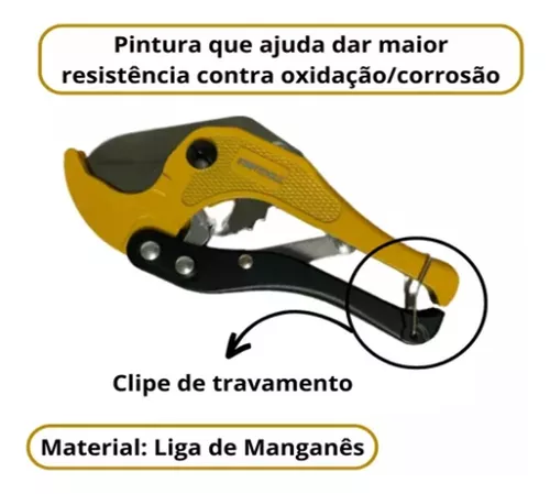 Alicate Cortador de Tubo PVC 42mm AR 0479 – Corte Preciso com Máxima Eficiência