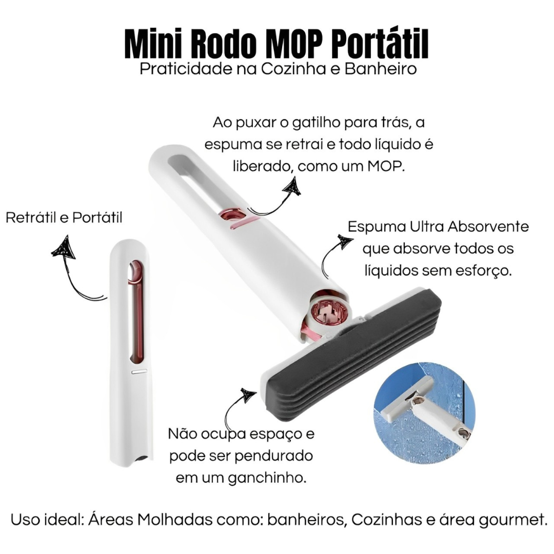 Mini Mop Auto-Squeeze Multifuncional BBG-70100 – Praticidade e Eficiência na Palma da Mão
