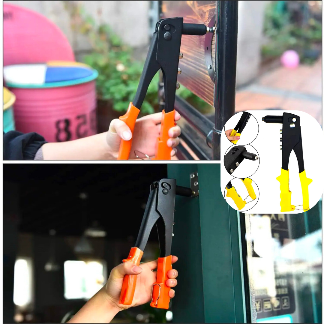 Alicate Rebitador Manual 9,5" com 4 Pontas AR 0102 – Fixação Profissional com Conforto e Alta Performance