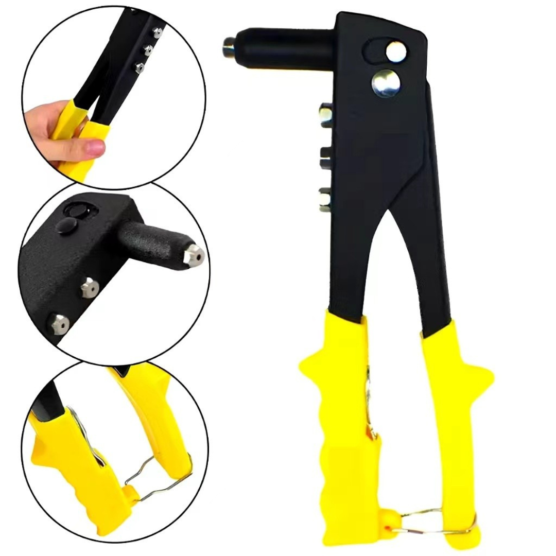 Alicate Rebitador Manual 9,5" com 4 Pontas AR 0102 – Fixação Profissional com Conforto e Alta Performance