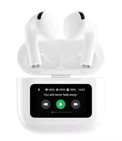 Kit com 2 Fones de Ouvido Bluetooth 5.4 A9 PRO Branco – Som Imersivo com Tecnologia e Estilo