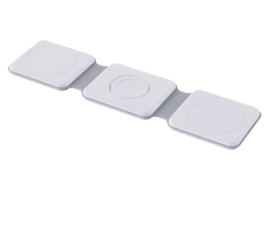 Carregador MagSafe Dobrável 3 em 1 Branco – Carregue com Estilo, Praticidade e Alta Performance