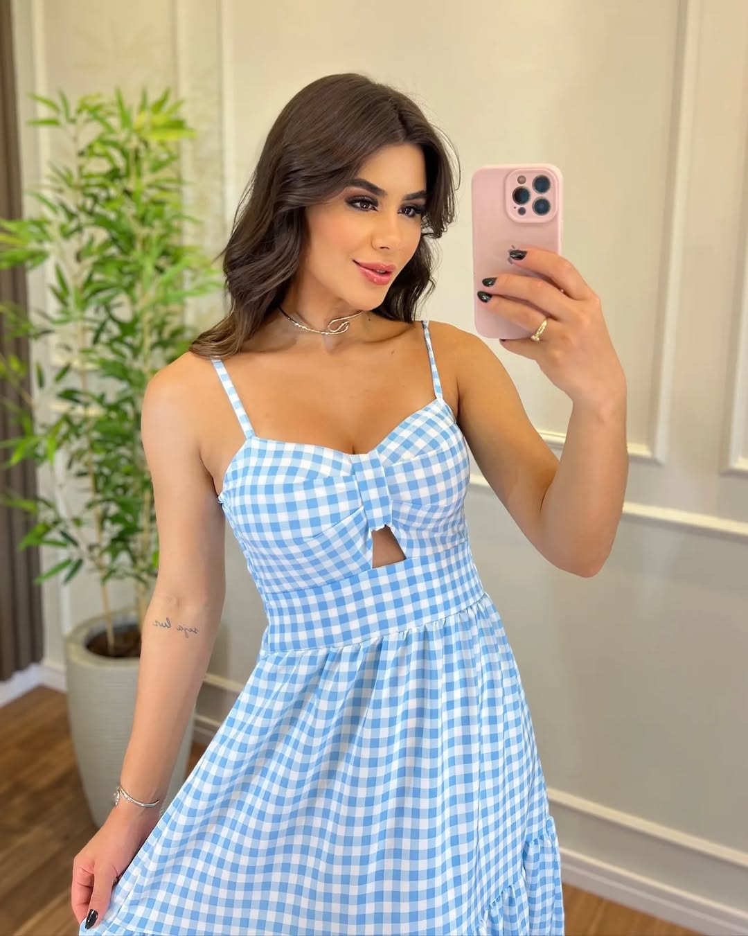 Vestido Bojo Midi Feminino - Azul Claro