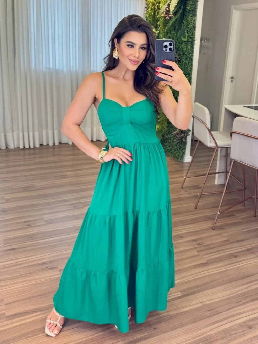 Vestido Mari Feminino - Verde Bandeira