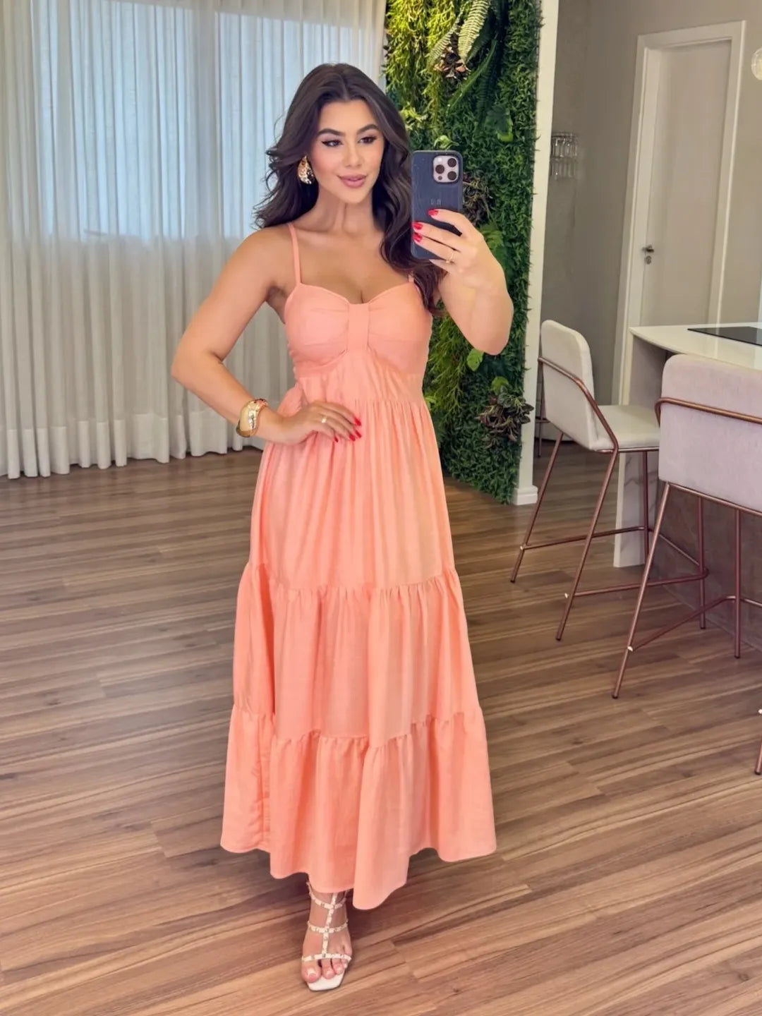 Vestido Mari Feminino - Pêssego