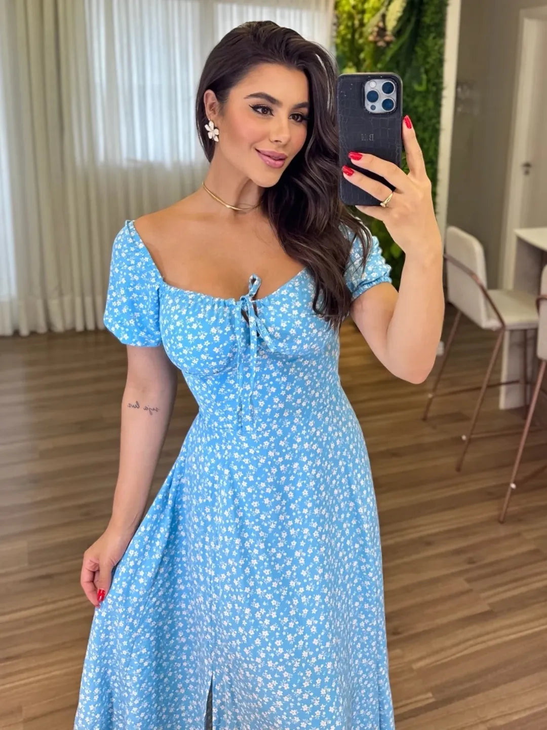 Vestido Olivia Feminino - Azul Claro