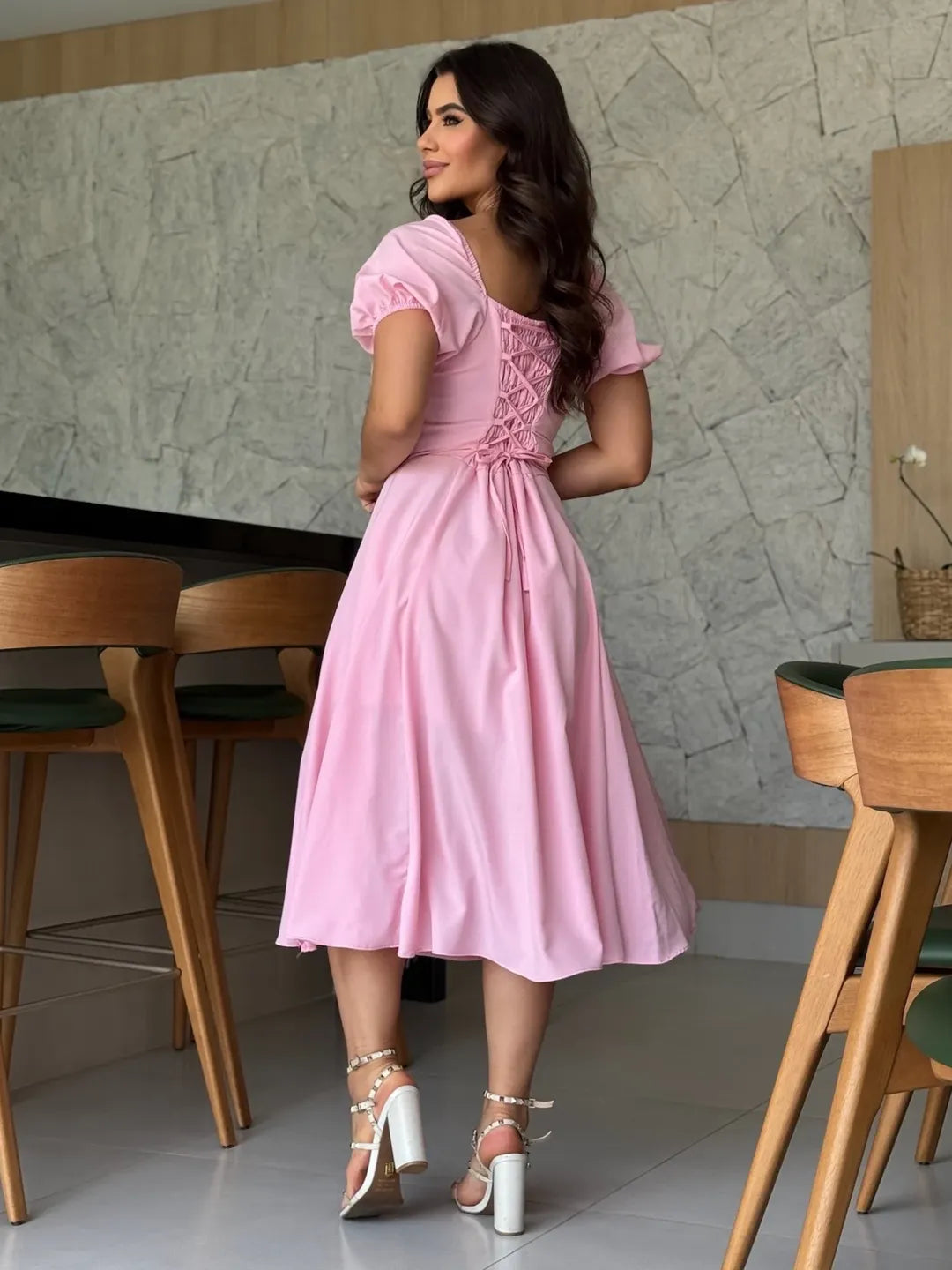 Vestido Olivia Feminino - Rosa