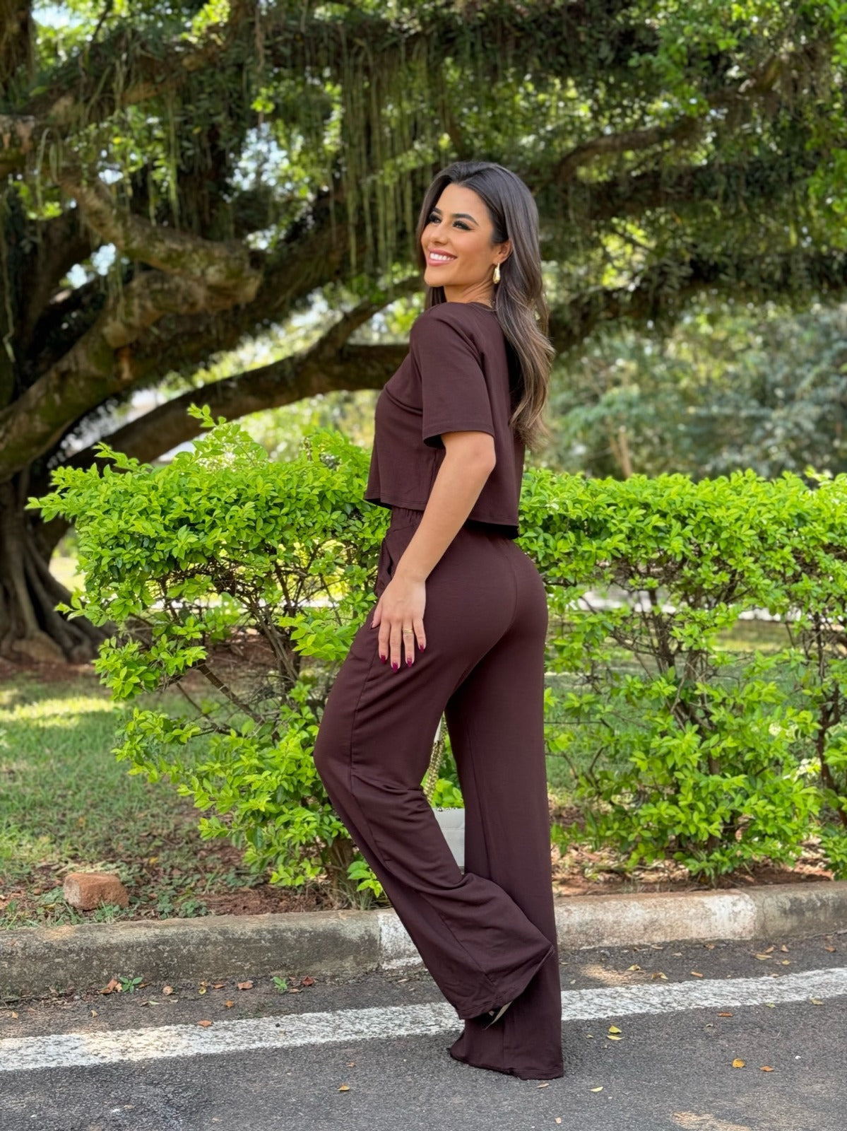 Conjunto Cloe Feminino - Marrom