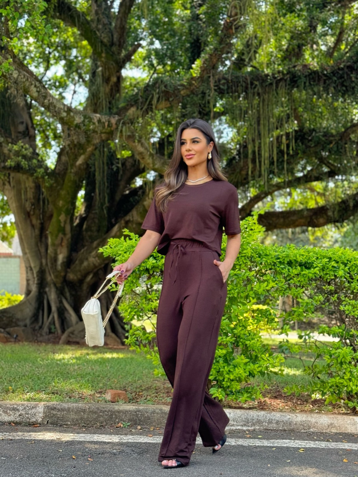 Conjunto Cloe Feminino - Marrom