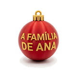 Bola de Natal Personalizada com Nome da Família