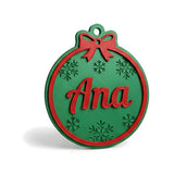 Pingente de Natal com Nome (Estrela ou Pinheiro)