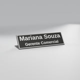 Placa de Mesa com Nome e Cargo, Porta-Canetas e Porta-Cartões