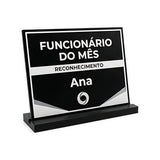 Placa de Reconhecimento Funcionário do Mês com Logo
