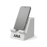 Suporte de celular de mesa com nome