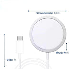 Carregador por Indução Branco – Carregamento Rápido, Magnético e Sem Fio