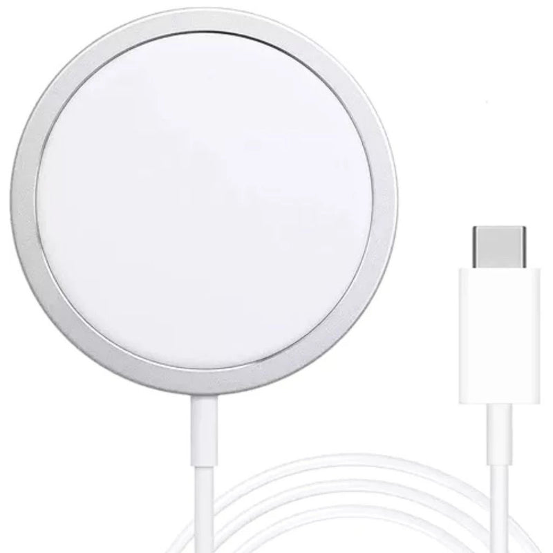 Carregador por Indução Branco – Carregamento Rápido, Magnético e Sem Fio
