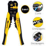 Alicate Crimpador 3 em 1 CB 2776 – Corte, Desencape e Crimpe com Precisão Profissional