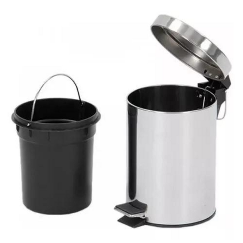Lixeira Inox com Pedal 3L – Elegância, Higiene e Praticidade em um Só Produto