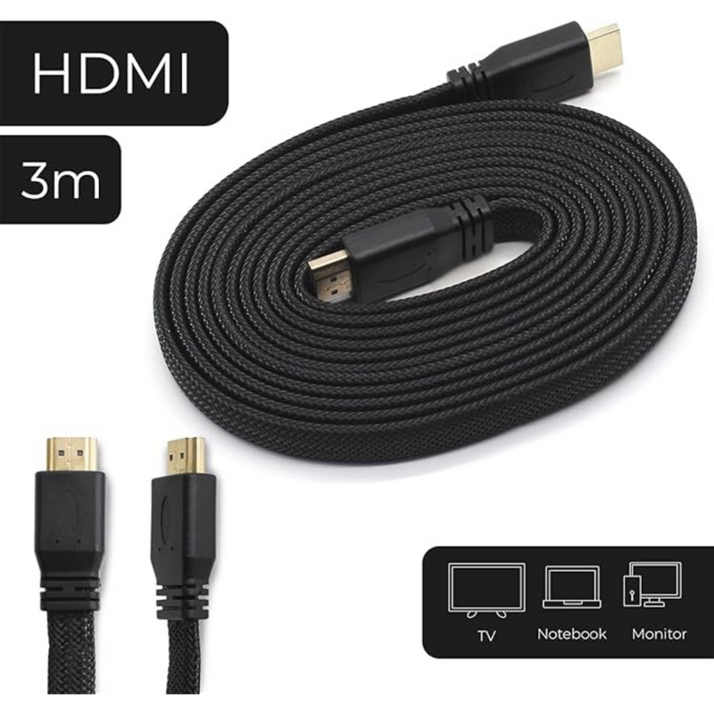 Cabo HDMI 2.0 4K 3D FullHD 3 Metros - YZTOP – Alta Definição em Cada Detalhe