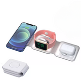 Carregador MagSafe Dobrável 3 em 1 Branco – Carregue com Estilo, Praticidade e Alta Performance