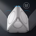 Carregador MagSafe Dobrável 3 em 1 Branco – Carregue com Estilo, Praticidade e Alta Performance