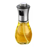 Spray Pulverizador de Azeite e Vinagre 200ml em Vidro e Inox – Precisão, Estilo e Saúde na Cozinha