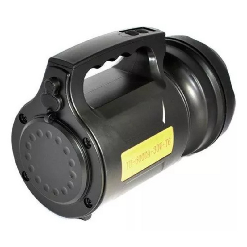Lanterna LED Holofote Recarregável TD-6000A – Iluminação Profissional para Aventuras Extremas