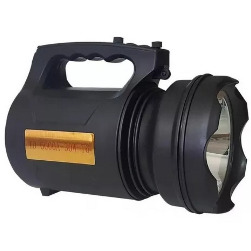 Lanterna LED Holofote Recarregável TD-6000A – Iluminação Profissional para Aventuras Extremas