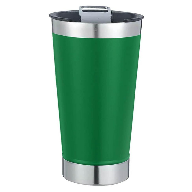 Copo Térmico Inox 473ml com Tampa e Abridor Verde – Estilo, Praticidade e Temperatura na Medida Certa