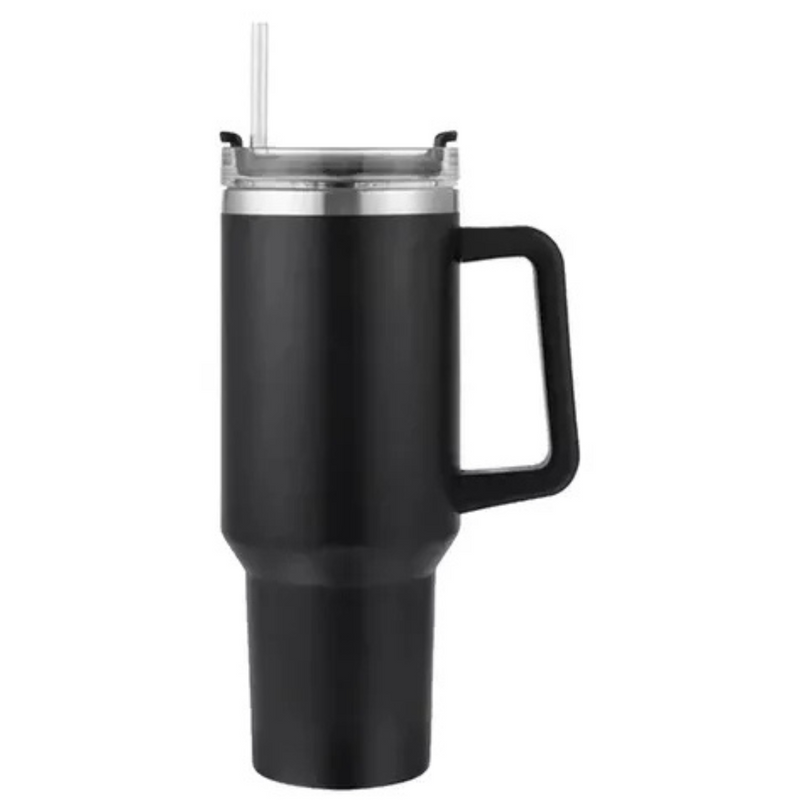 Copo Térmico Quencher 1200ml com Alça e Canudo Preto – Bebidas Sempre na Temperatura Perfeita, Onde Você Estiver