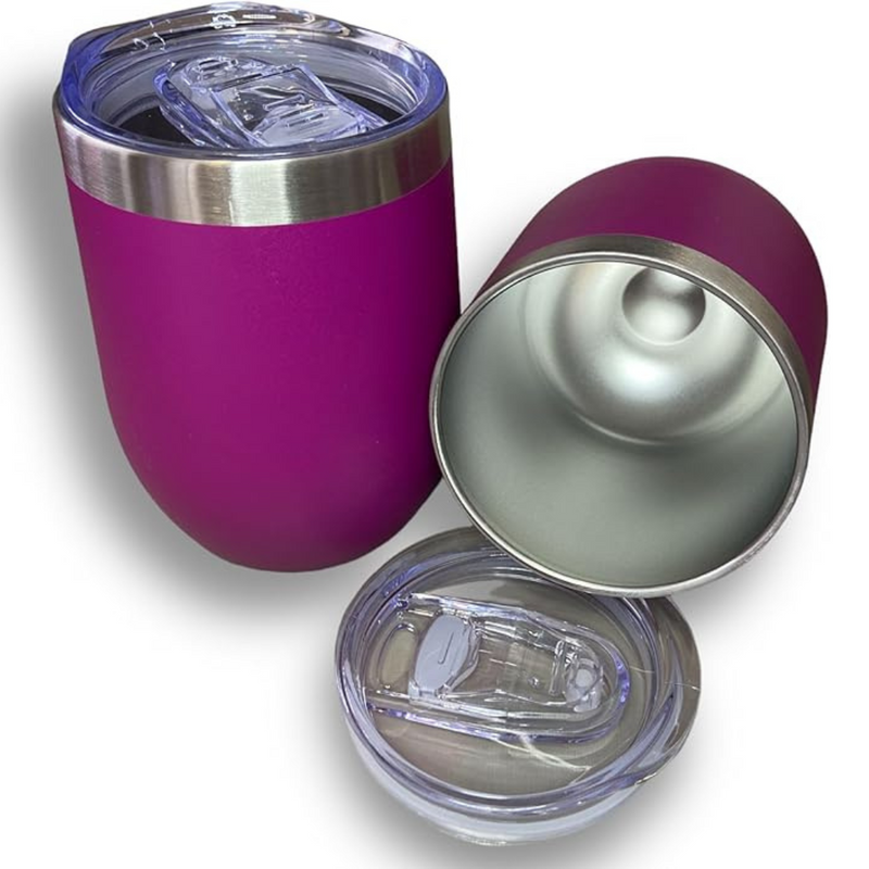Copo Cuia Térmico Inox com Tampa Antivazamento 360ml – Roxo