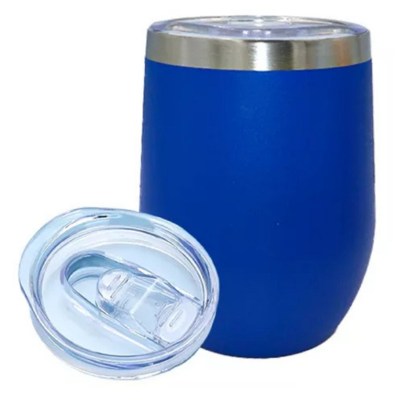 Copo Cuia Térmico Inox com Tampa Antivazamento 360ml – Azul