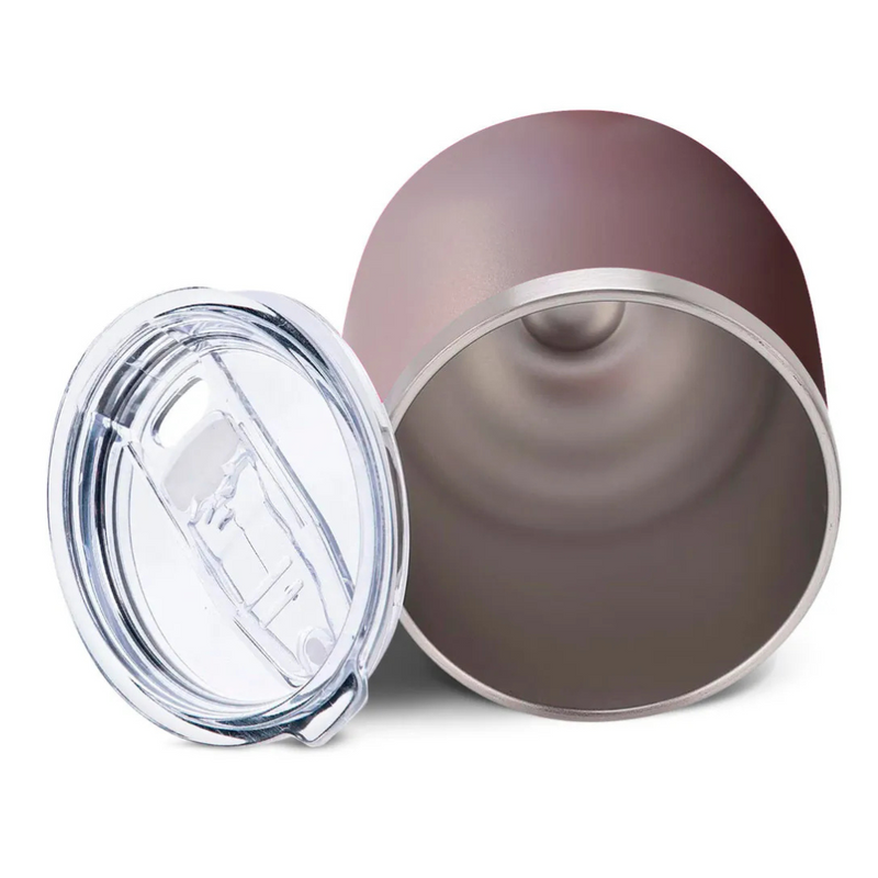 Copo Cuia Térmico Inox com Tampa Antivazamento 360ml – Rosê