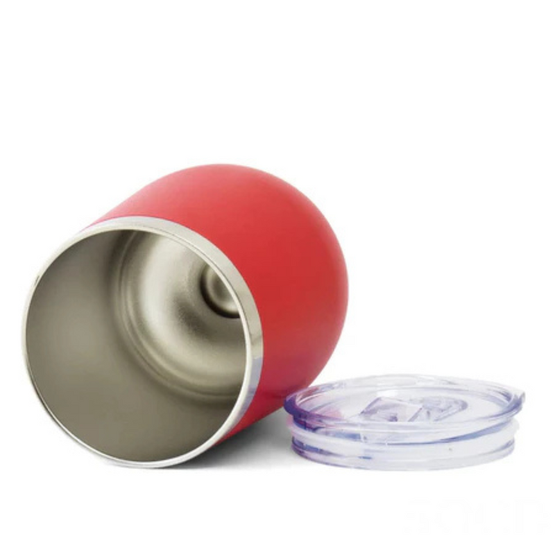 Copo Cuia Térmico Inox com Tampa Antivazamento 360ml – Vermelho
