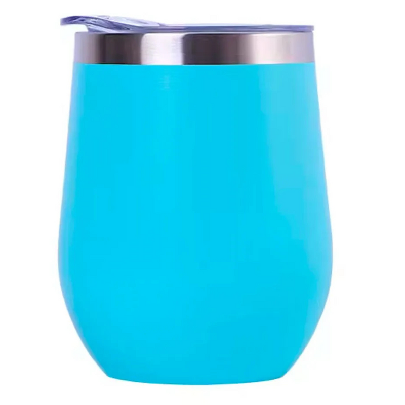 Copo Cuia Térmico Inox com Tampa Antivazamento 360ml – Ciano
