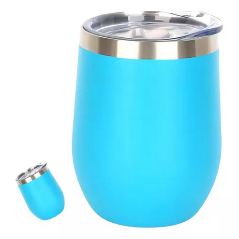 Copo Cuia Térmico Inox com Tampa Antivazamento 360ml – Ciano