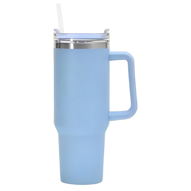 Copo Térmico Quencher 1200ml com Alça e Canudo Azul Bebe – Bebidas Sempre na Temperatura Perfeita, Onde Você Estiver