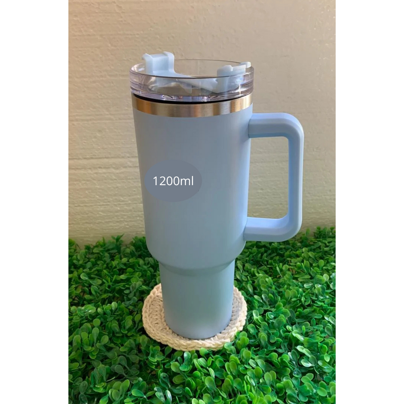 Copo Térmico Quencher 1200ml com Alça e Canudo Azul Bebe – Bebidas Sempre na Temperatura Perfeita, Onde Você Estiver