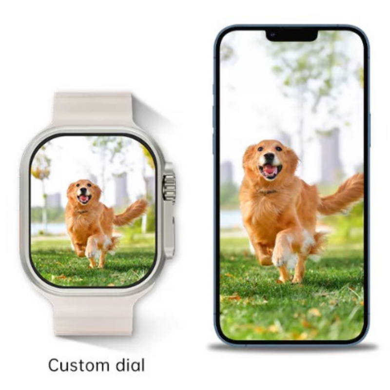 Smartwatch GS9 Ultra Mini 41mm – Branco com 2 Pulseiras Exclusivas