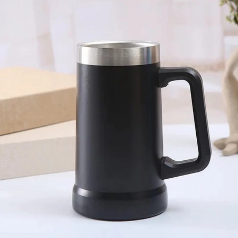 Caneca Térmica Inox de Cerveja 709ml – Preto