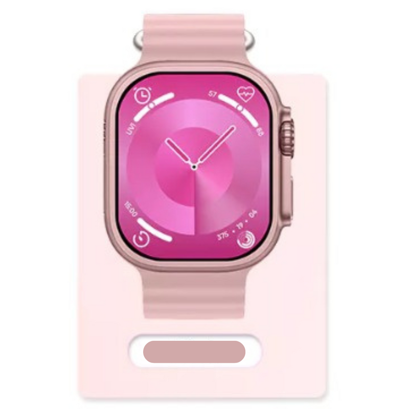 Smartwatch GS9 Ultra Mini 41mm – Rosa com 2 Pulseiras Exclusivas