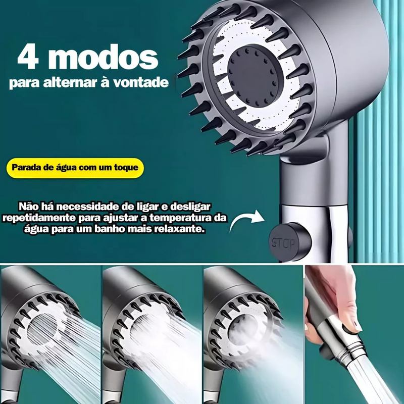 Chuveirinho Ducha de Banho A-9752 Preto – Mais Pressão, Mais Conforto, Mais Estilo