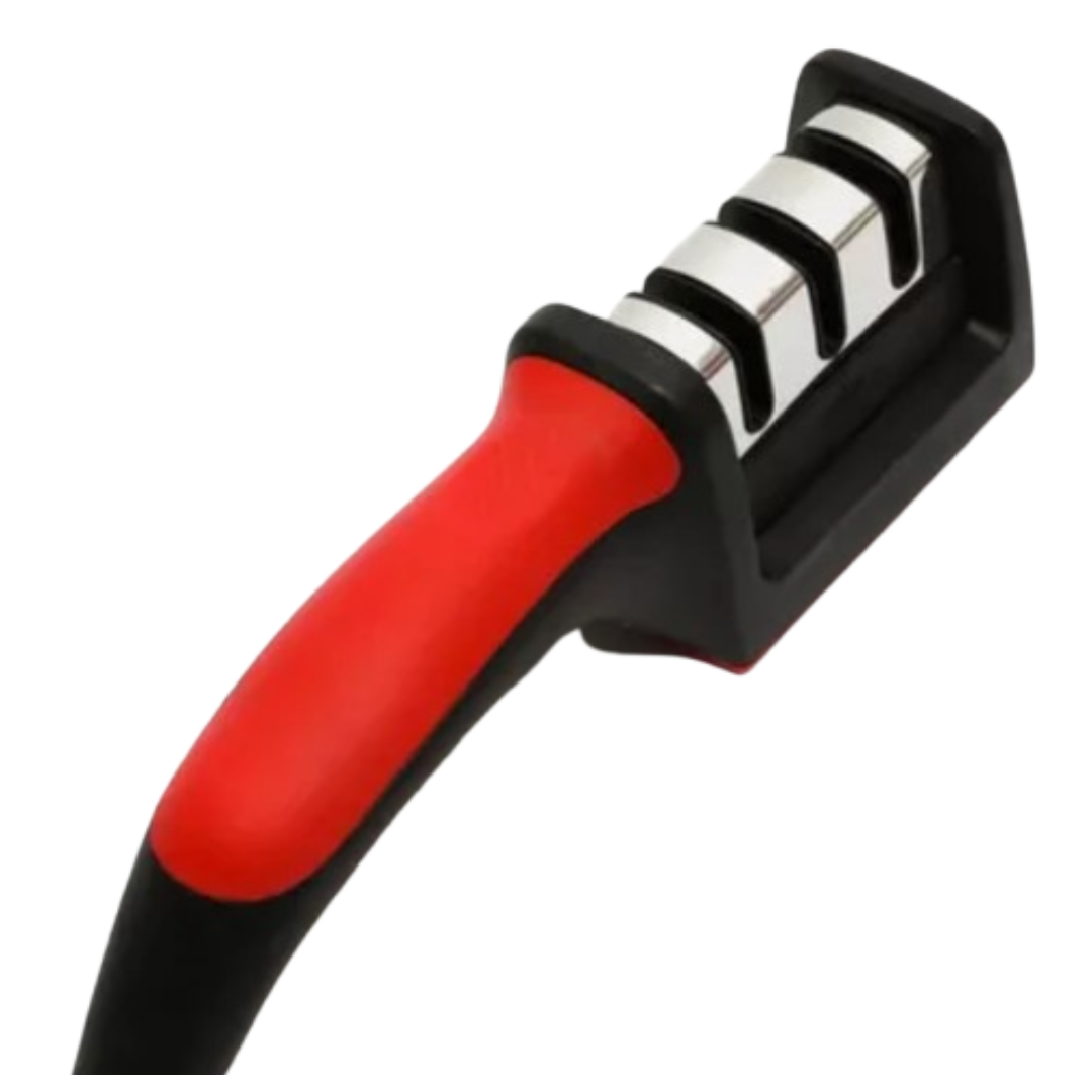 Afiador Amolador de Facas em Aço Inox com 3 Estágios – Linha Profissional