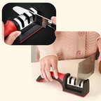 Afiador Amolador de Facas em Aço Inox com 3 Estágios – Linha Profissional