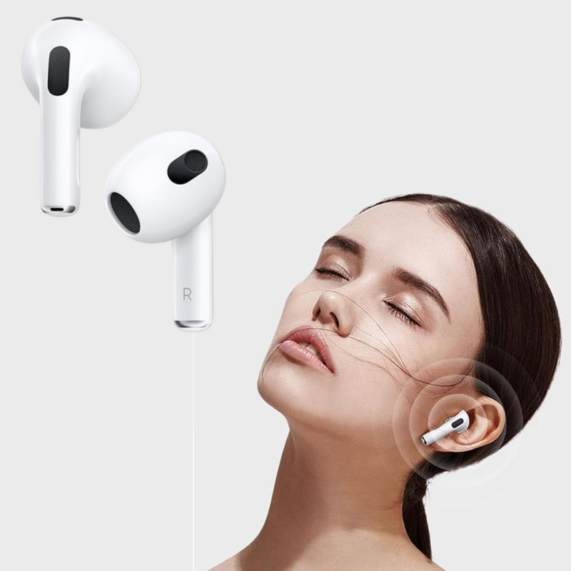 Fone de Ouvido AirPods Pro 3 – Linha Premium com Estojo de Recarga Lightning (Branco)