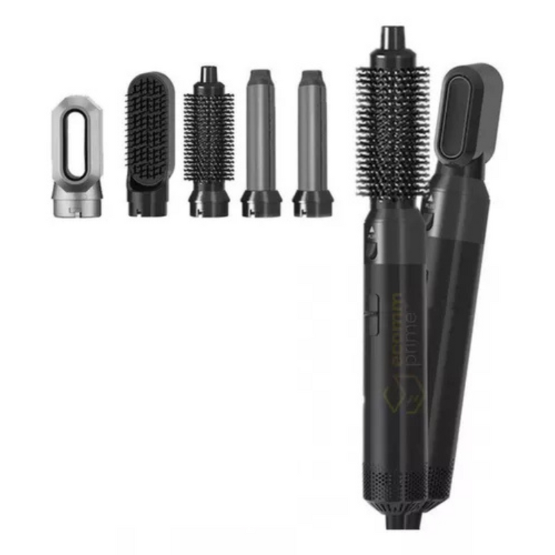 Escova Secadora de Cabelo 5 em 1 Multifuncional Preto – Cabelos Perfeitos em Minutos