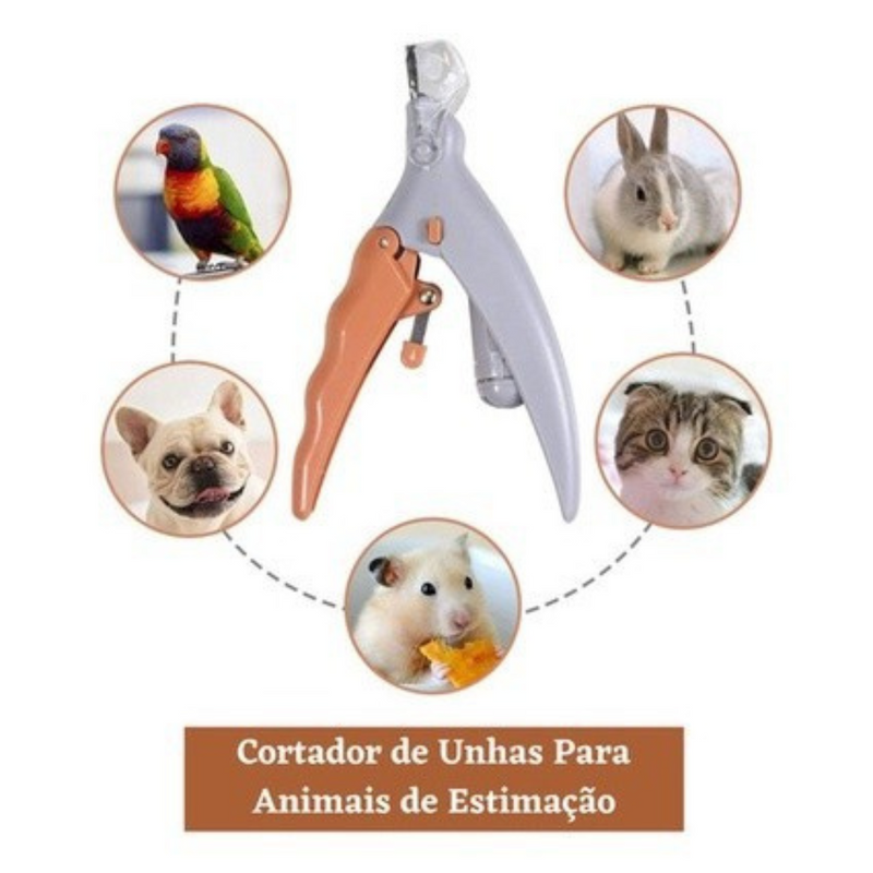 Alicate Cortador de Unha Pet com LED Fluffie – Segurança, Precisão e Conforto para seu Melhor Amigo