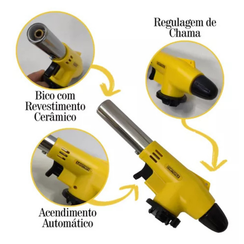 Maçarico Culinário ARO387 Auto StarTools – Toque Profissional em Cada Receita