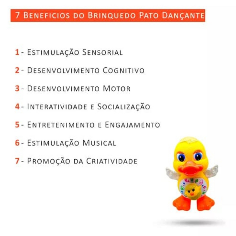 Pato Dançarino Musical com Luzes e Som – Diversão Que Mexe com a Imaginação