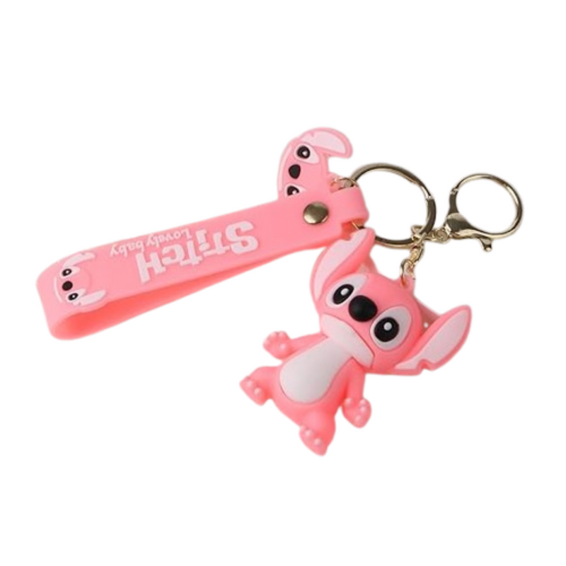 Chaveiro Pingente Animação Premium Emborrachado Kids – Rosa